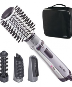 Babyliss Hair Styler Rotating Brush with Attachments, 1000 Watt, Silver/Black - 2735E