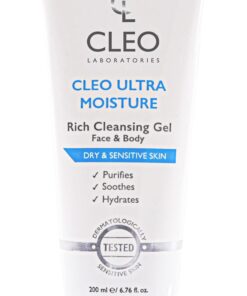 Cleo Ultra Moisture Rich Cleansing Gel for Sensitive Skin, 200 ml