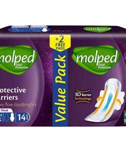 Molped Total Protection Extra Long Sanitary Pads - 14 Pads